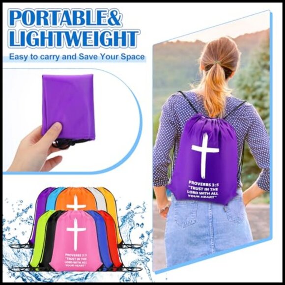 Religious Drawstring Backpack Bulk Church Gifts Easter Sunday School Activities